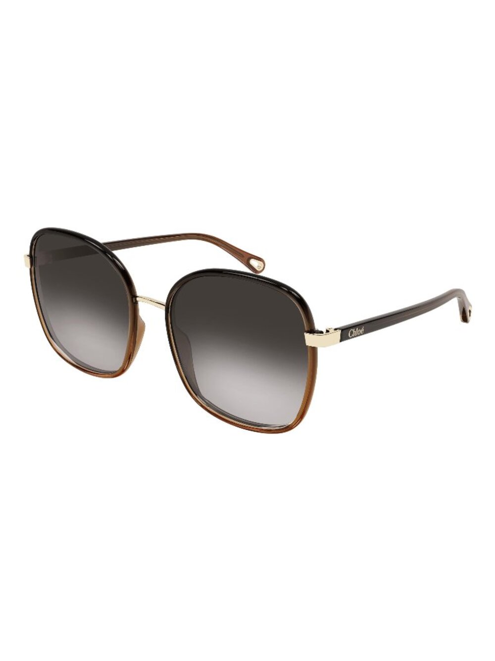 New Chloé Women's Sunglasses Black Square Grey Lens Injected Frame CH0031S 005
